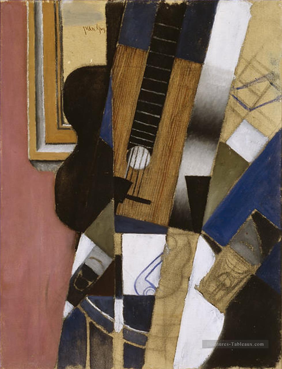 guitare et de pipe 1913 Juan Gris Peintures à l'huile